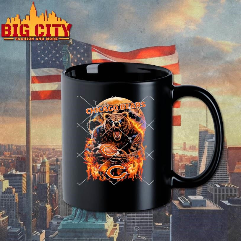Chicago Bear Football Ferocious Fire Shirt