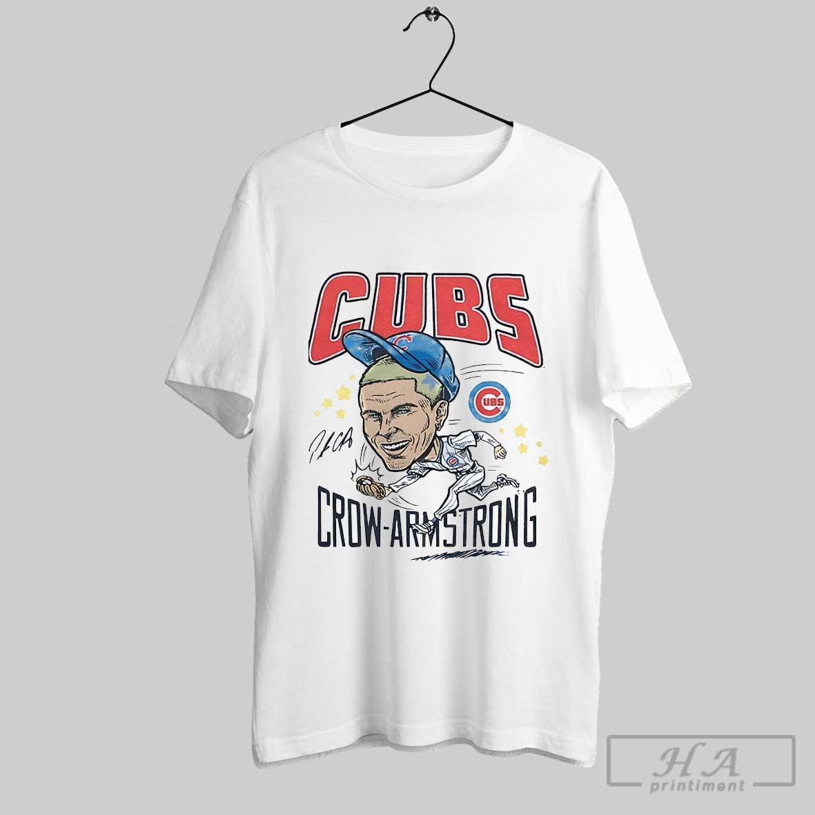 Chicago Cubs Pete Crow Armstrong Cartoon Signature