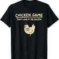 Chicken Game Don'T Chicken Funny Chicken Short Sleeve Crew Neck Pattern Casual Top Menswear T-Shirts