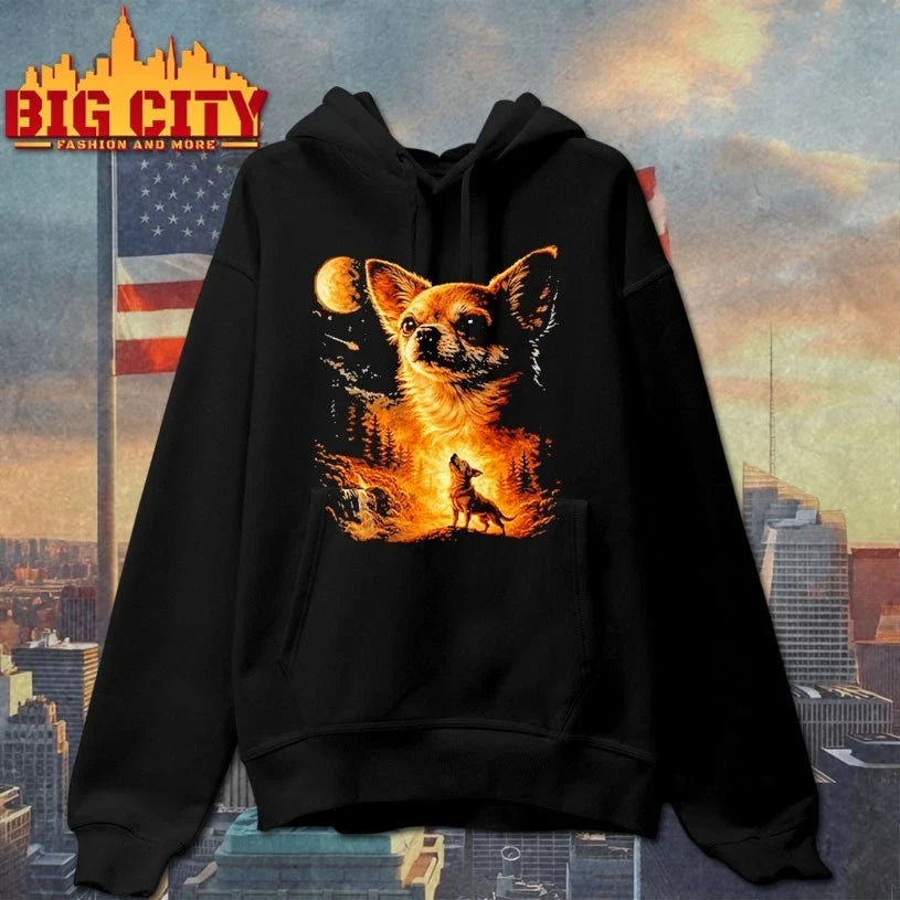 Chihuahua Howling To The Moon t-shirt