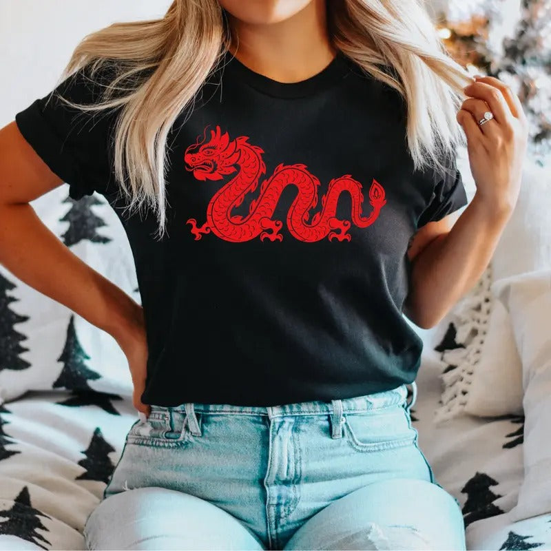 Chinese Dragon New Year 2025 Chinese Dragon Shirt Retro Chinese Dragon Traditional Chinese Lunar Year Dragon Shirt T-Shirts