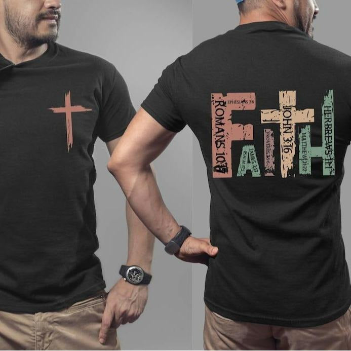 Christian Bible Verse Religious Faith Pure Cotton Casual Street Crew Neck Short Tops T-Shirts