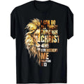 Christian Faith Inspirational Quote "I Can Do All Things Through Christ" Lion Comfortable Made USA T-Shirts