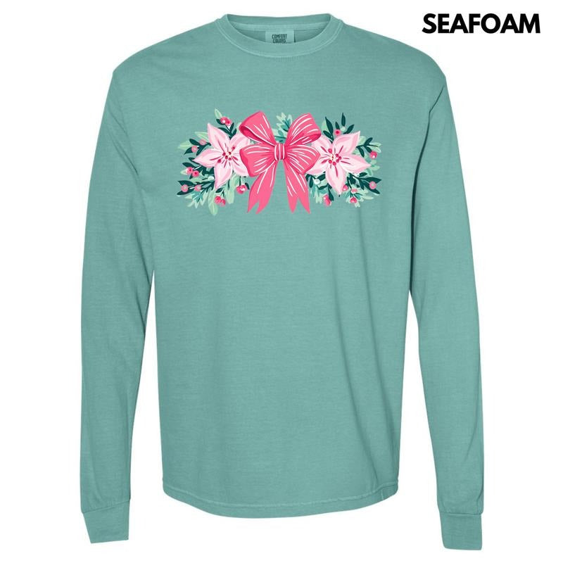 Bow Garland Long Sleeve Comfort Colors 'NLB' T-Shirts