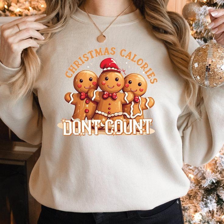 Calories Don'T Count Gingerbread Cookies Xmas VLB065 T-Shirts