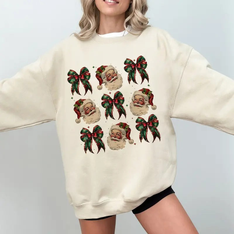 Coquette Santa Season Retro Shirt 2024 Shirt Bow 2024 Shirt T-Shirts