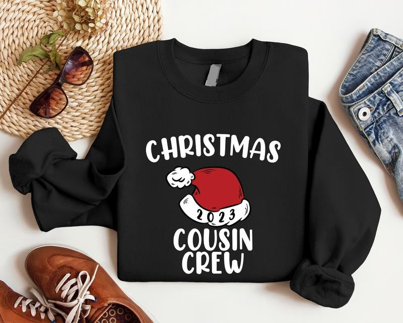 Cousin Crew 2023 Family Matching Xmas Cousin Gathering Cousins Group T-Shirts
