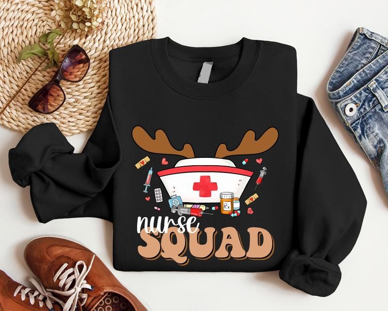 Nurse Matching Nurse Squad Nursing School Xmas Party Nurse Crew T-Shirts