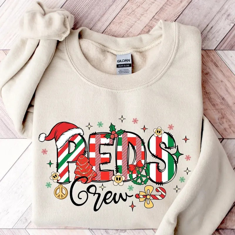 PEDS Crew Xmas Pediatrics Shirt Merry Xmas Pediatric Nurse Classic Cotton T-Shirts