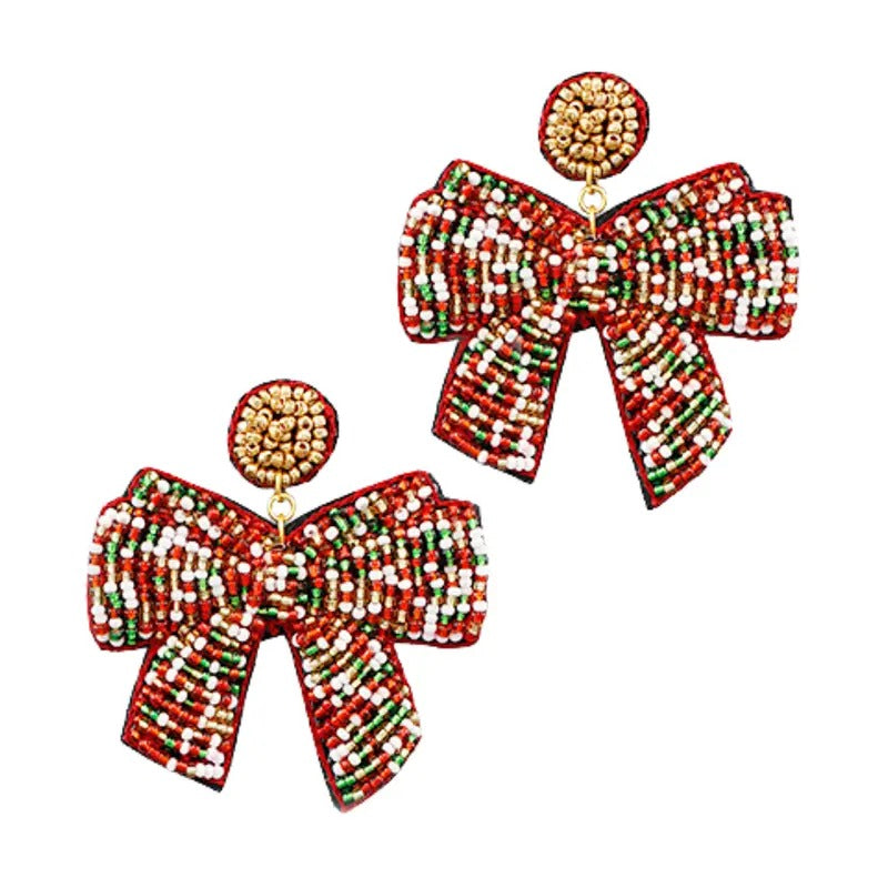 Seed Bead Bow Earrings T-Shirts