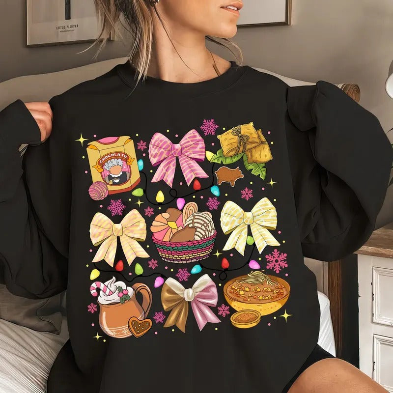 Tis Season Mexican Pan Dulce Shirt Mexican Chocolate Pink T-Shirts