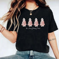 Tree Print Round Neck Casual Short Sleeve Crew Neck Daily Short Sleeve Cotton Top T-Shirts