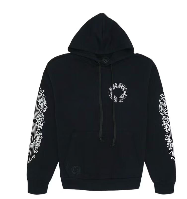 Chrome Hearts Horse Shoe Floral Black(CHHE HD010) SizesS XL T-Shirts
