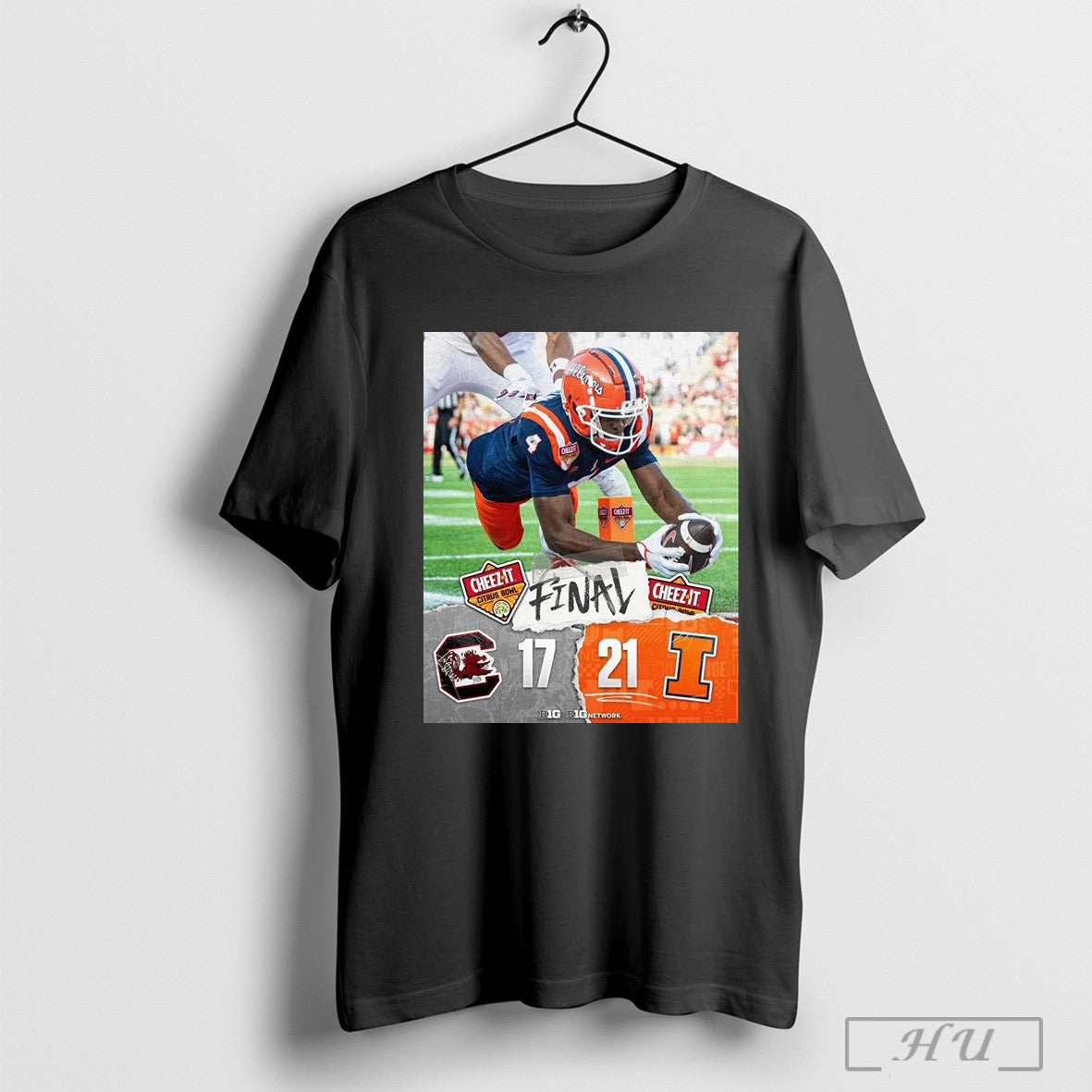 Citrus Bowl Final Score 17 21 Illinois Fighting Illini Win South Carolina Gamecocks Poster T