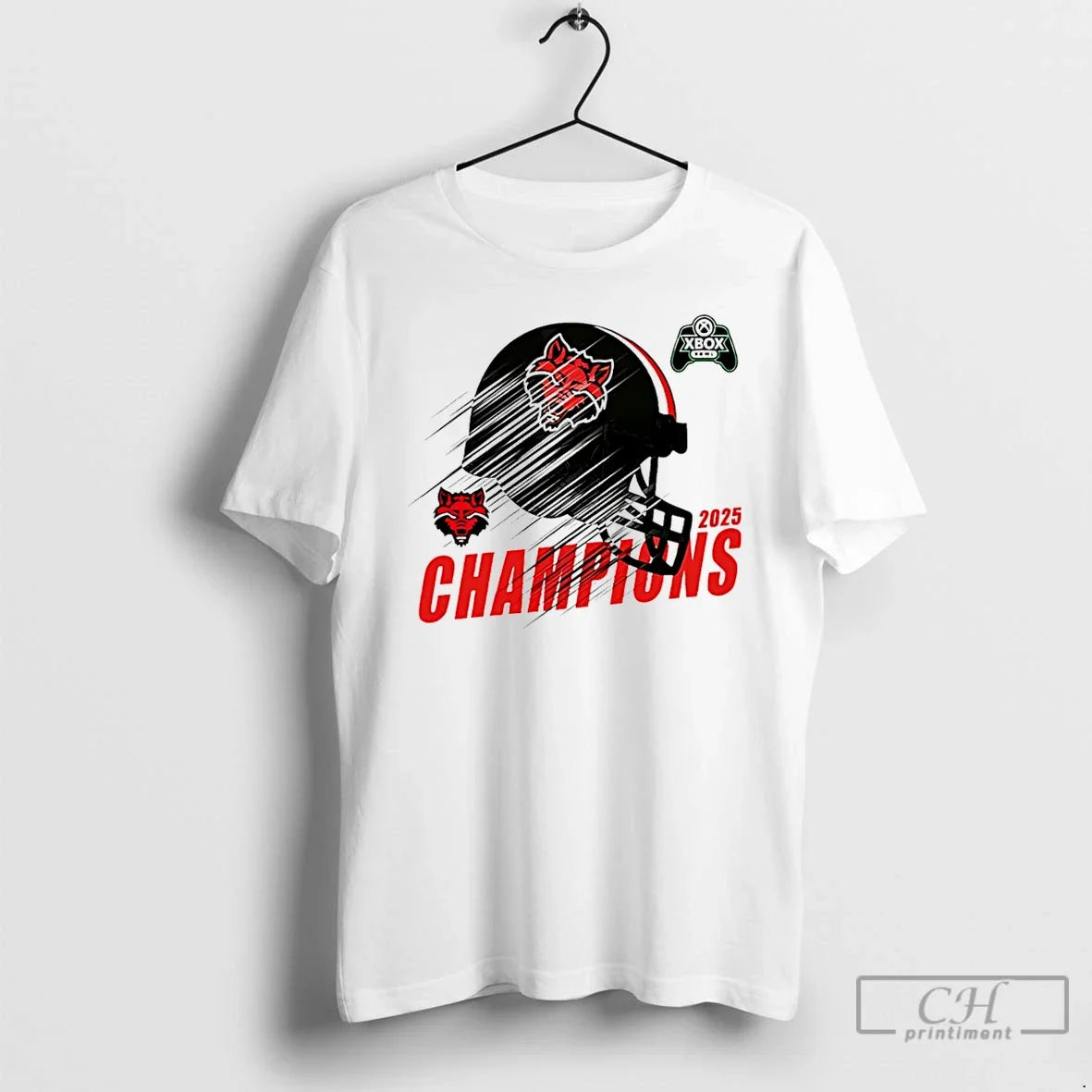 Classic Arkansas State Red Wolves Xbox Bowl Champions 2025 Football Helmet T-Shirts