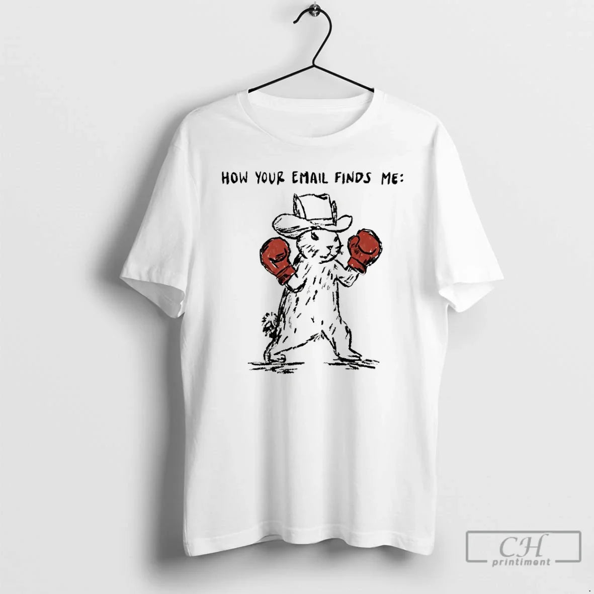 Classic Boxing Bunny Cowboy How Your Email Finds Me T-Shirts