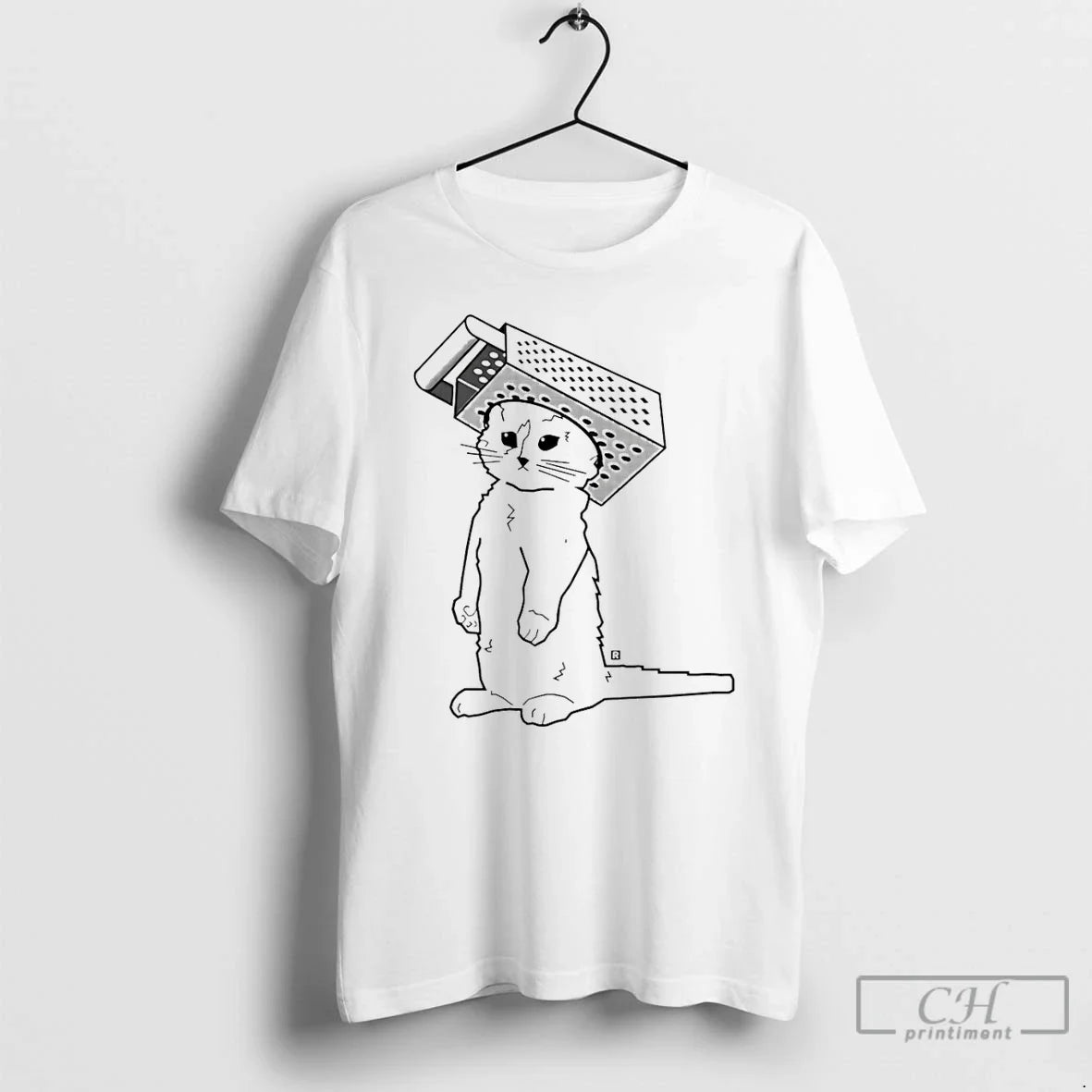 Classic Cat Cheese Grater Funny T-Shirts