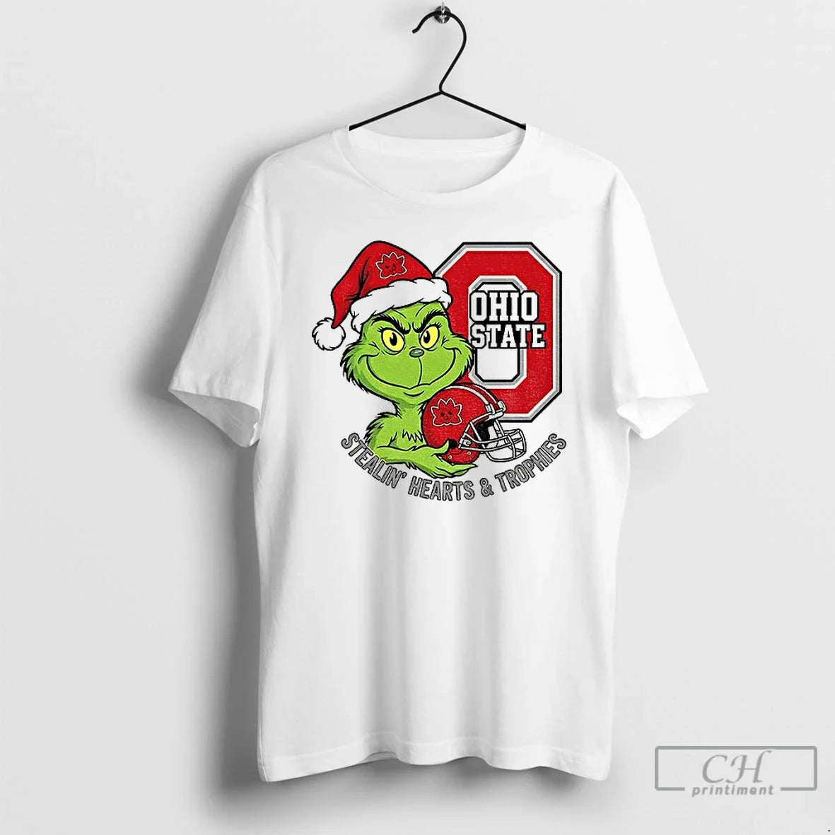 Classic Grinch Inspired Ohio State Stealin Hearts Trophies T-Shirts