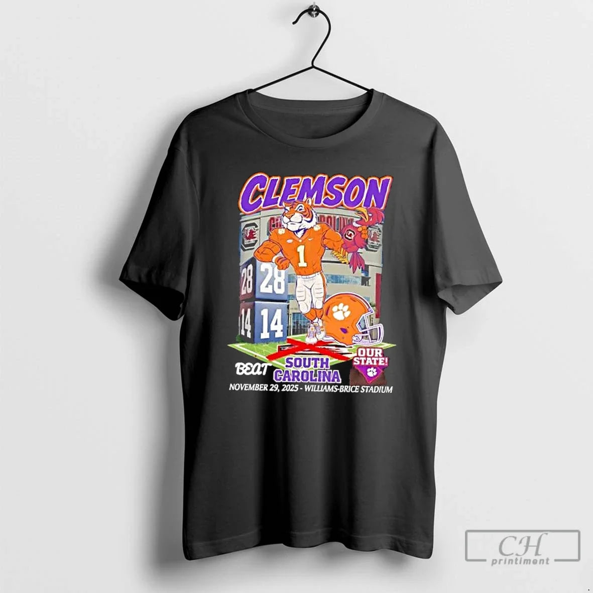 Classic Clemson Tigers Beat South Carolina Gamecocks Williams Brice Stadium T-Shirts