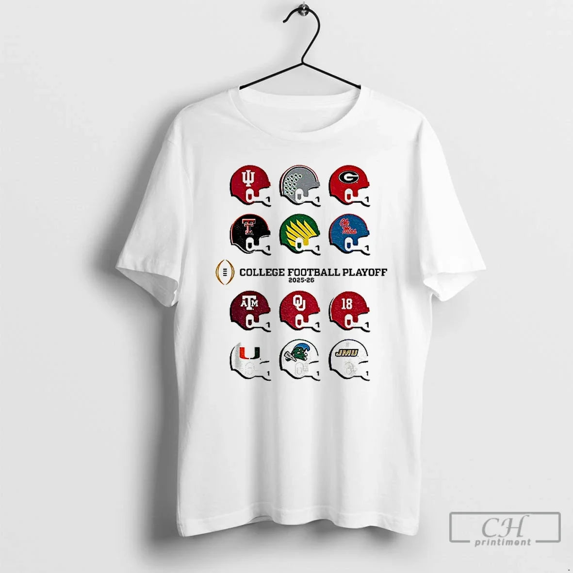 Classic College Football Playoff Cfp Toy Team Helmets 2025 Cfp Field Logo T-Shirts