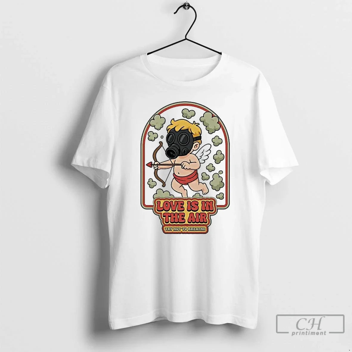 Classic Cupid Gas Clouds Love Is Air Try Not Breathe T-Shirts