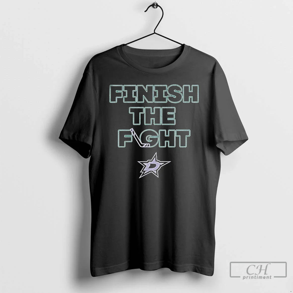 Classic Dallas Stars Hockey Finish Fight Nhl 2025 Logo T-Shirts