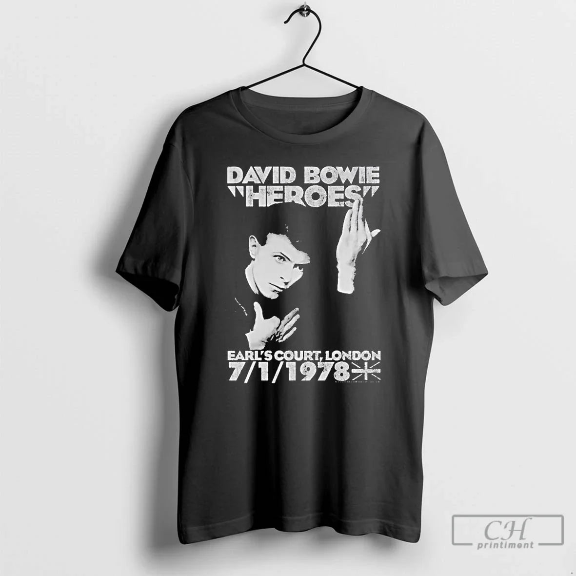 Classic David Bowie Heroes Earls Court 7 1 1978 T-Shirts