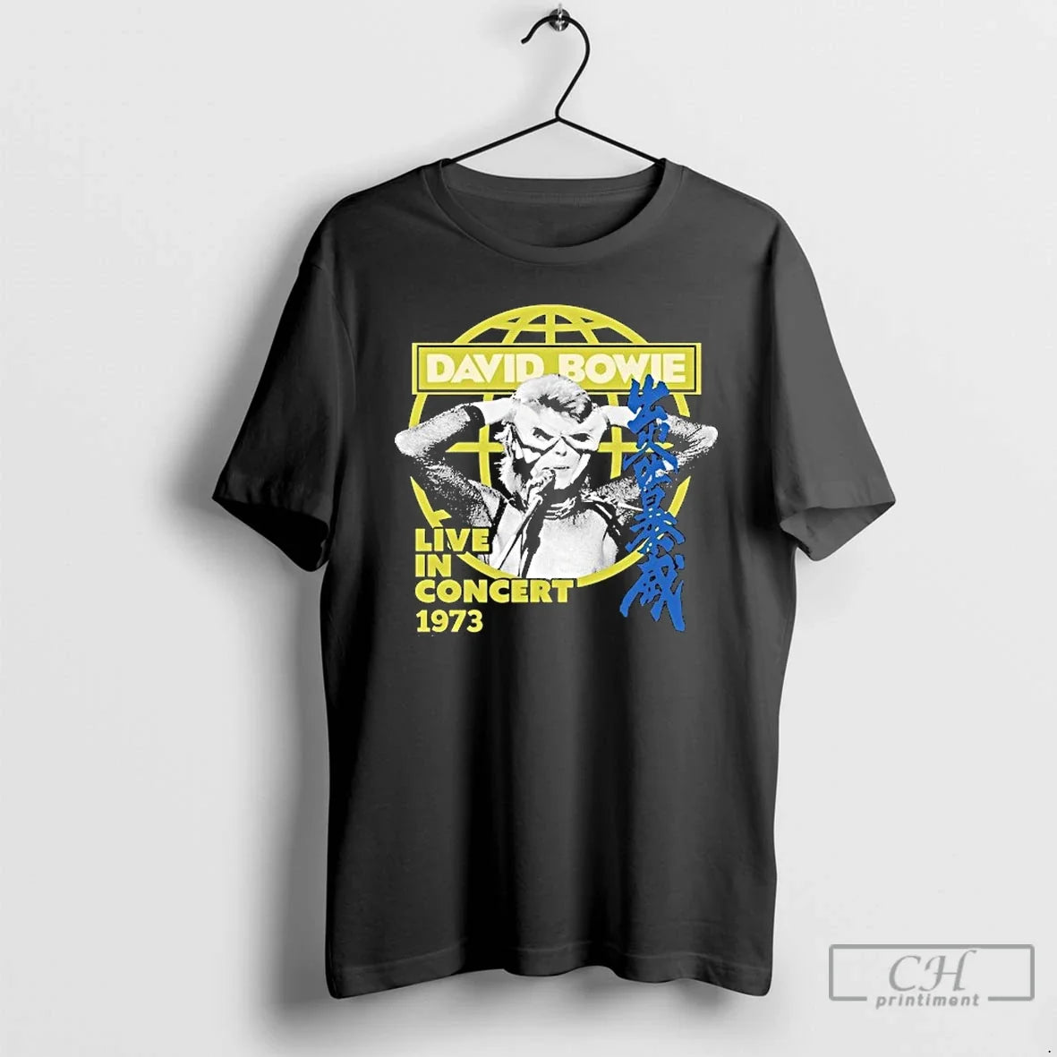 Classic David Bowie Live Concert 1973 Globe T-Shirts