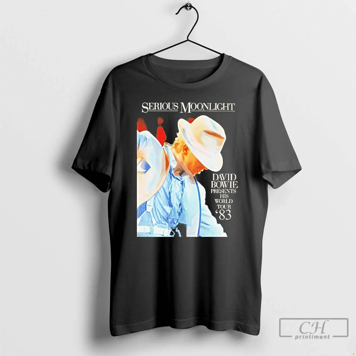 Classic David Bowie Serious Moonlight His World Tour 83 T-Shirts