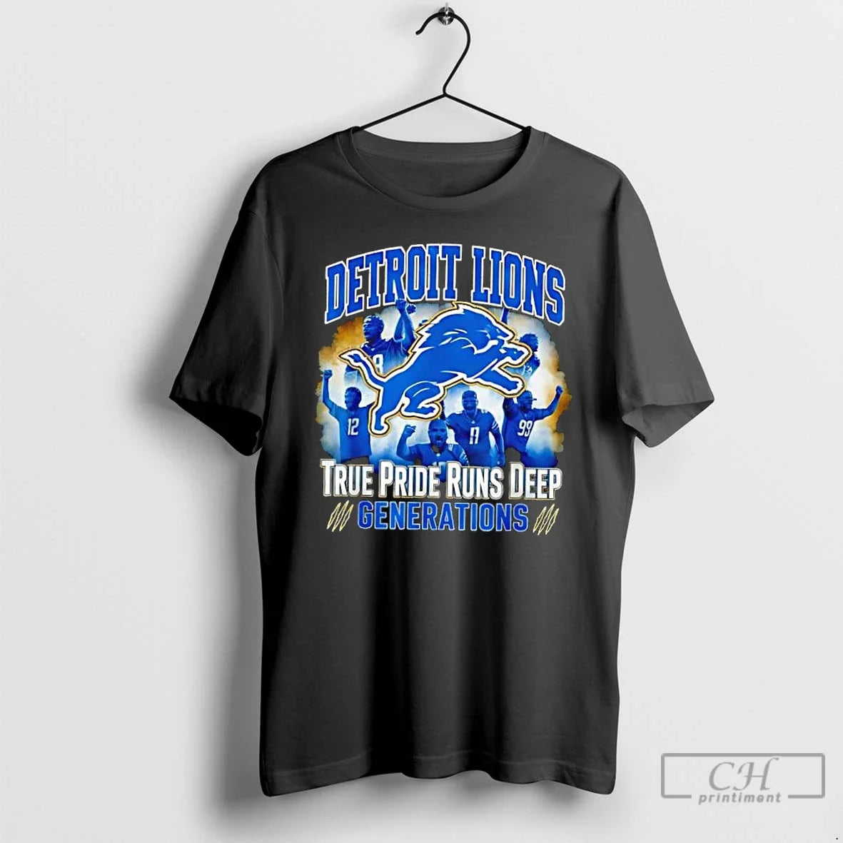 Classic Detroit Lions True Pride Runs Deep Generations Fans T-Shirts