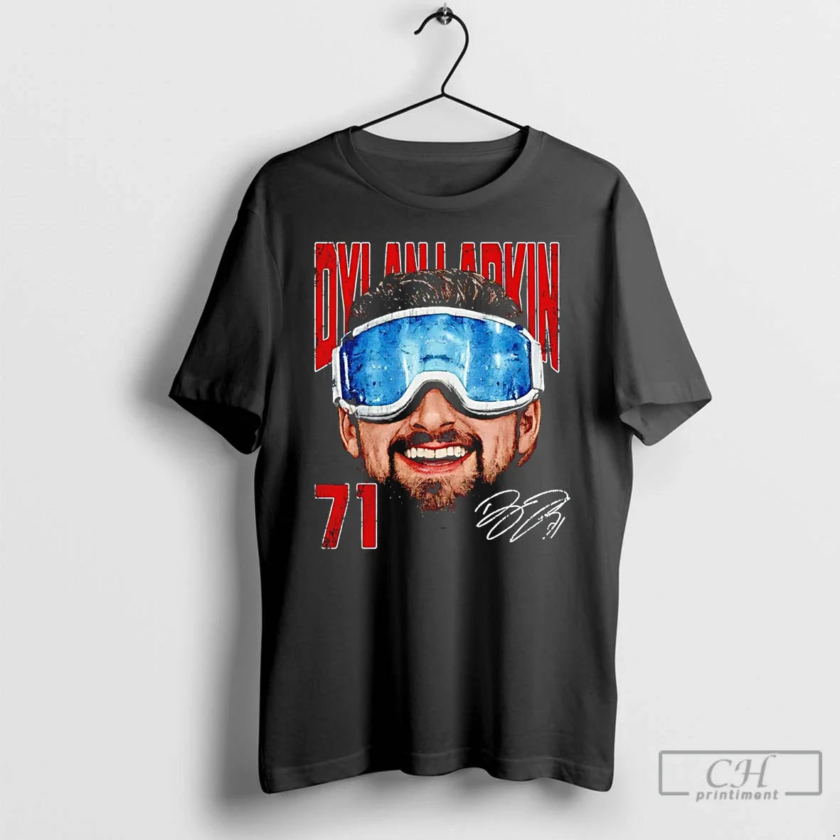 Classic Dylan Larkin Detroit Red Wings Goggles Big Head Signature