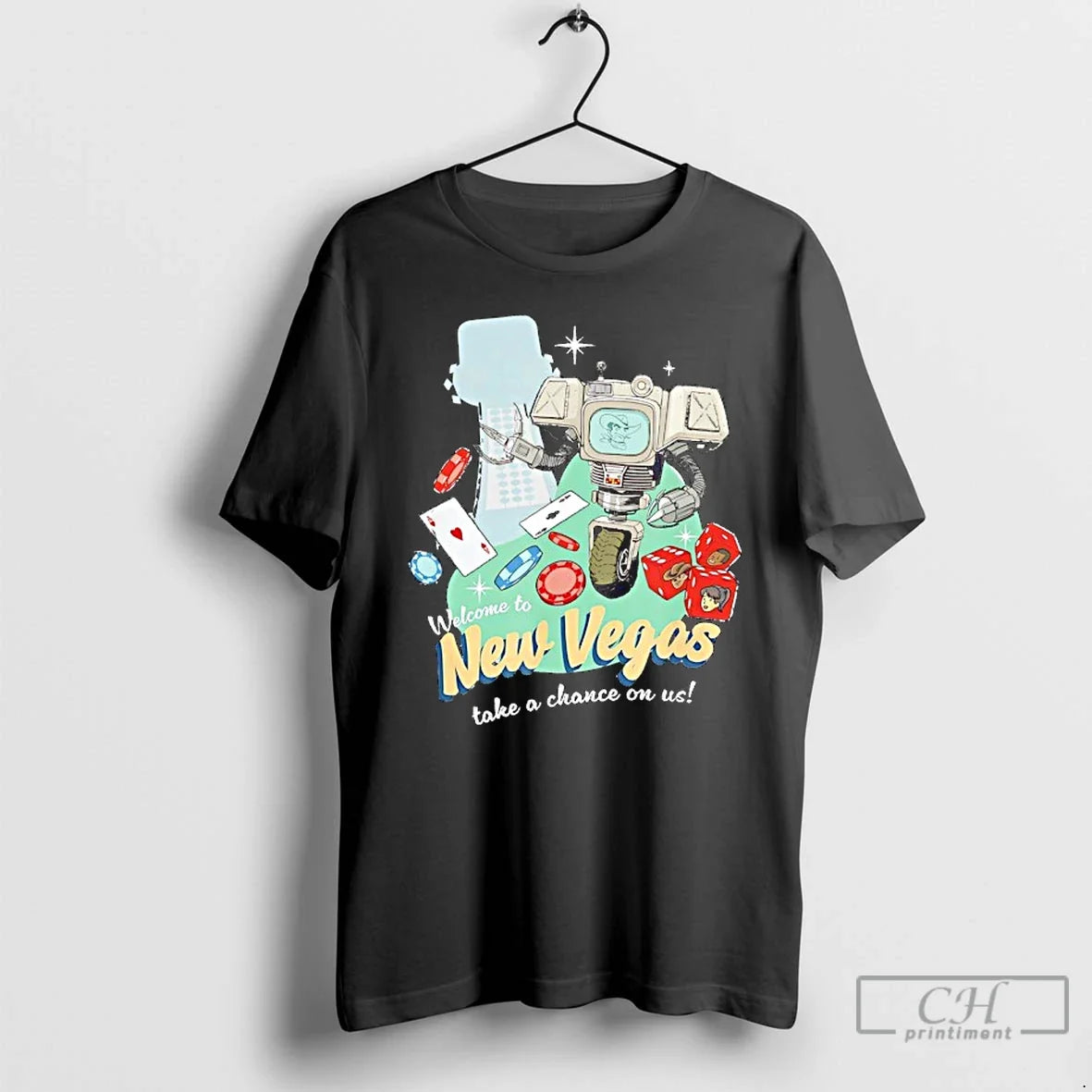 Classic Fallout Welcome New Vegas Lucky 38 Take Chance Us T-Shirts