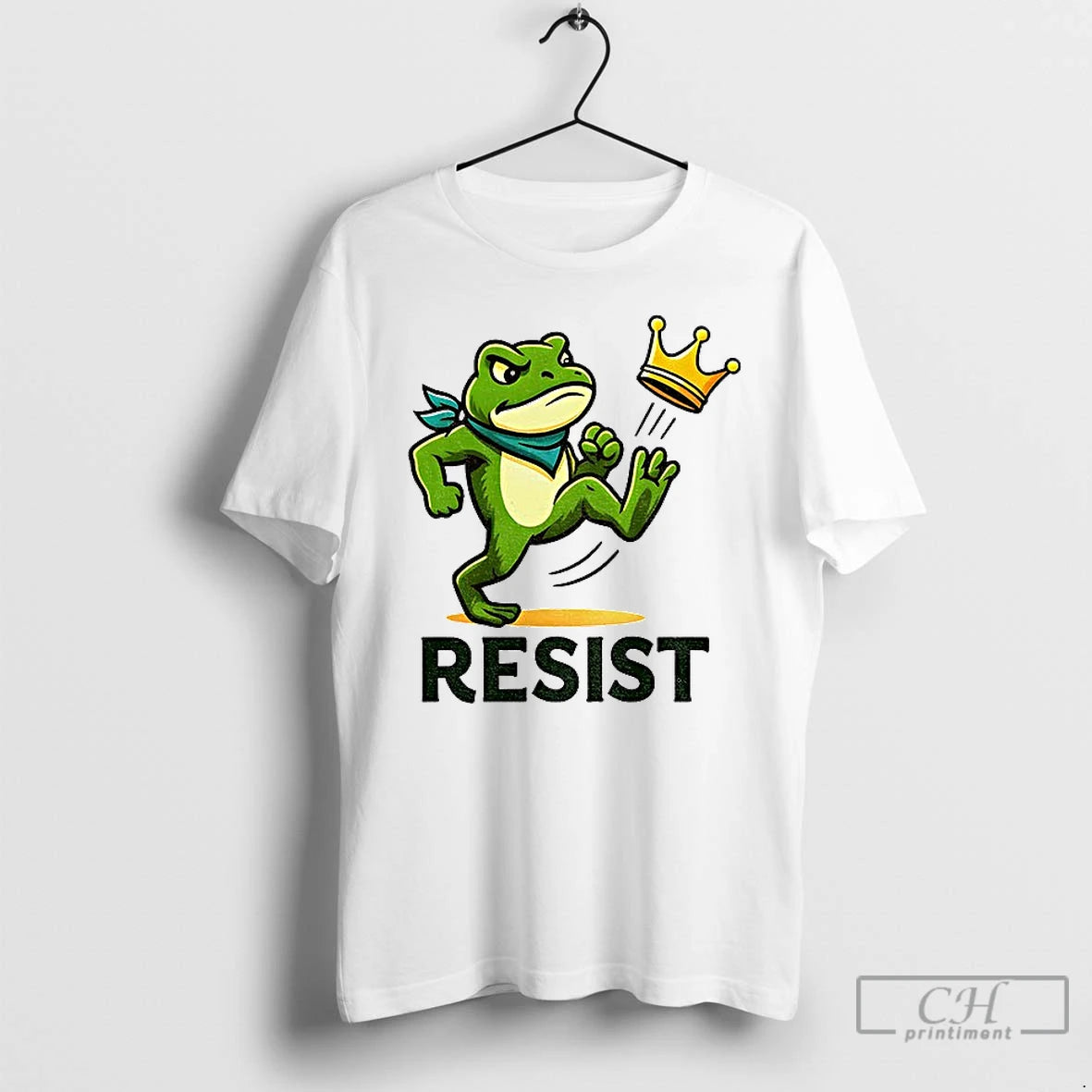 Classic Funny Frog Kicks Crown Resist No Kings Water Bottle And Journal T Shirts