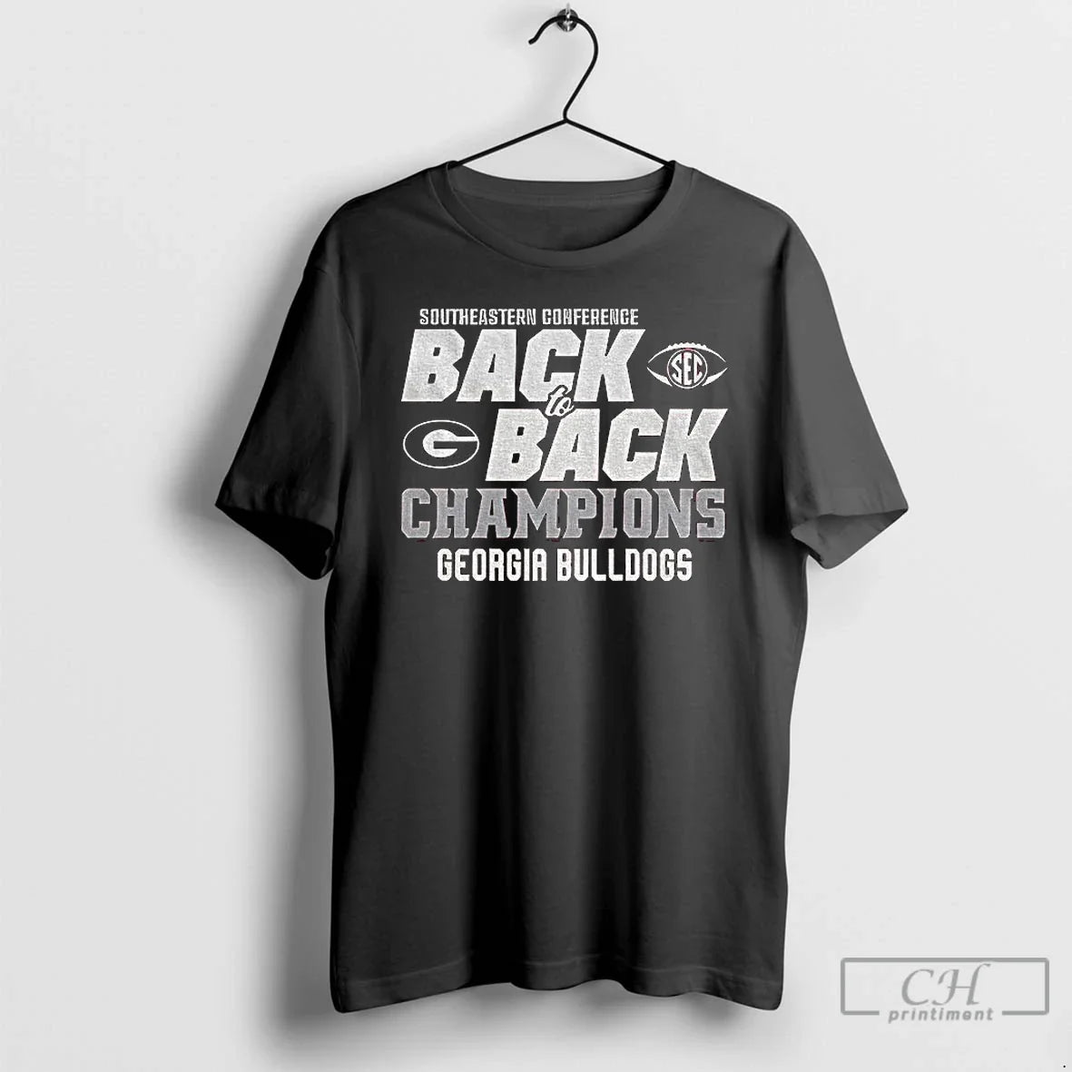Classic Georgia Bulldogs 2025 Sec Champions Back Back T-Shirts