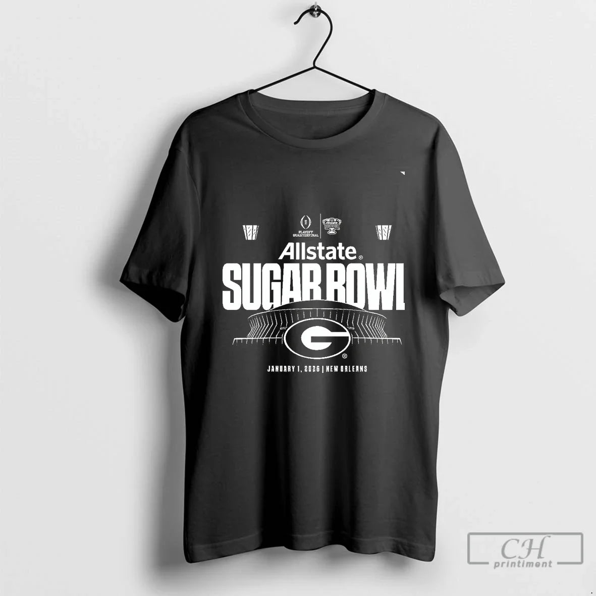Classic Georgia Bulldogs 2026 Allstate Sugar Bowl Chriast T-Shirts