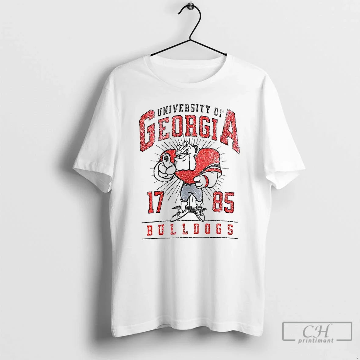 Classic Georgia Bulldogs Football Retro Hairy Dawg 1785 T-Shirts