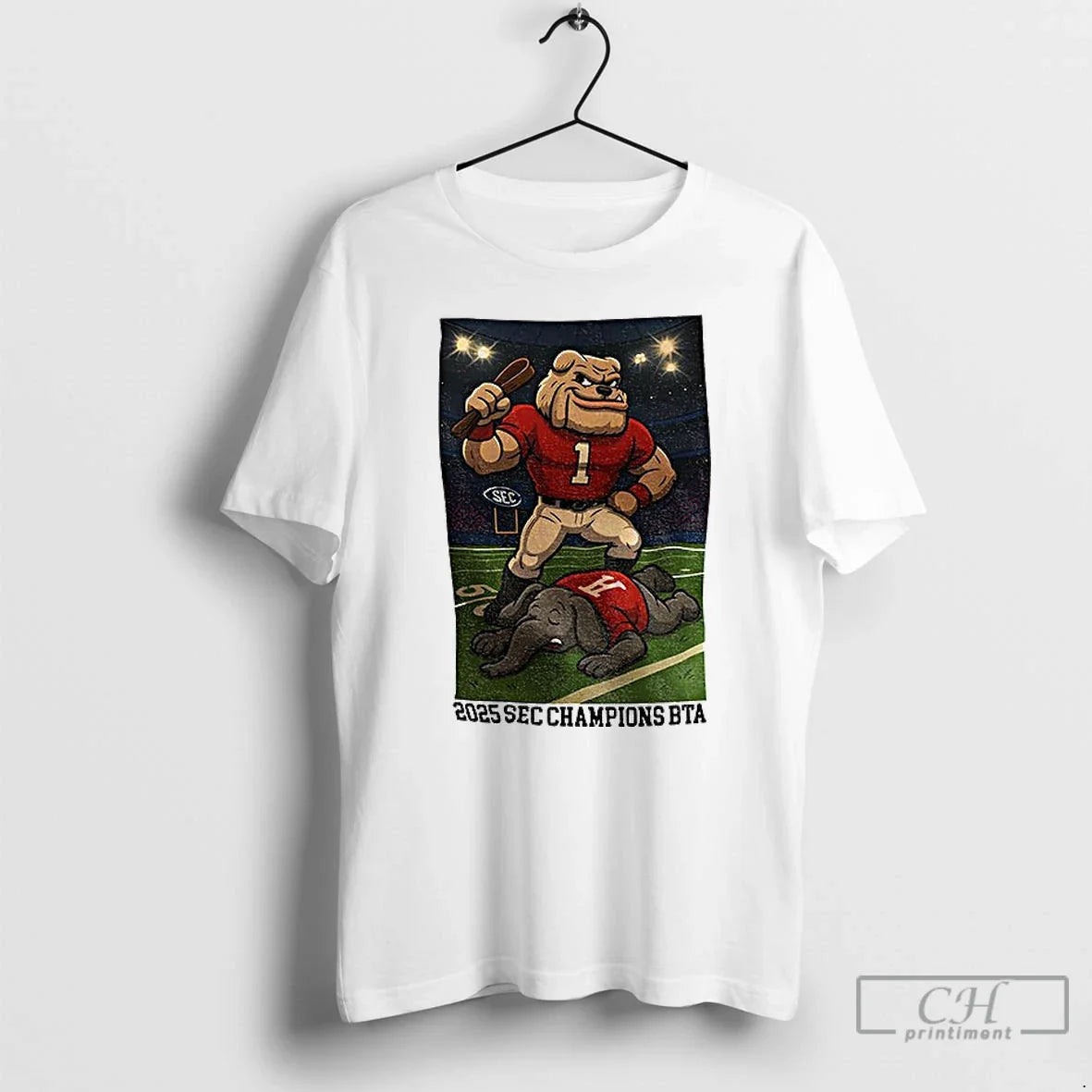 Classic Georgia Bulldogs Victory Dawgs Vs Bama Rivalry Sec Football Cartoon Gameday T-Shirts