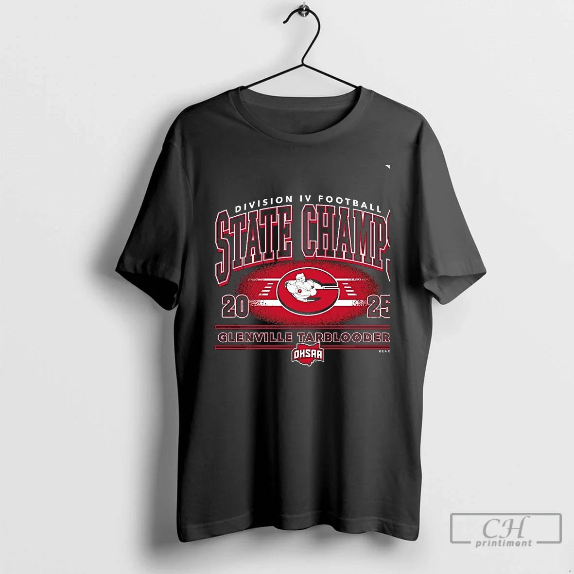 Classic Glenville Tarblooders 2025 Football D4 State Champions Chriast T-Shirts