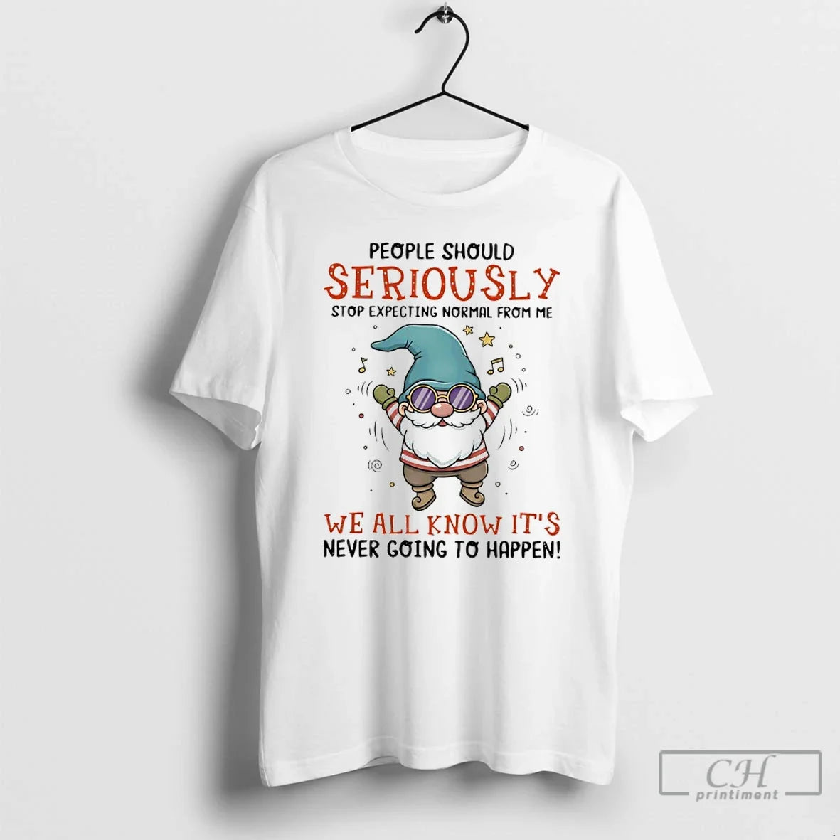 Classic Gnome People Should Seriously Stop Expecting Normal Me We All Know Never T-Shirts