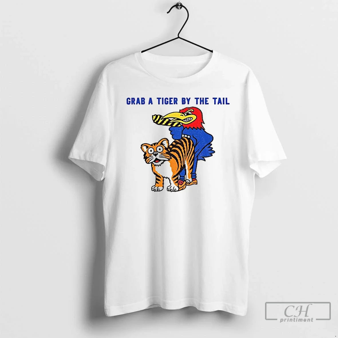 Classic Grab Tiger Tail Kansas Jayhawks Vs Missouri Tigers Football T-Shirts