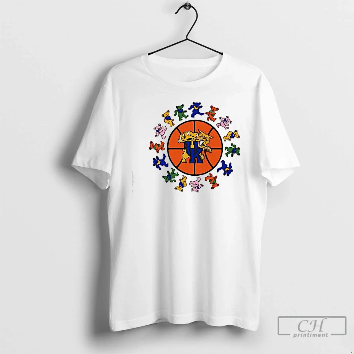 Classic Grateful Dead Kentucky Wildcats Basketball Logo T-Shirts