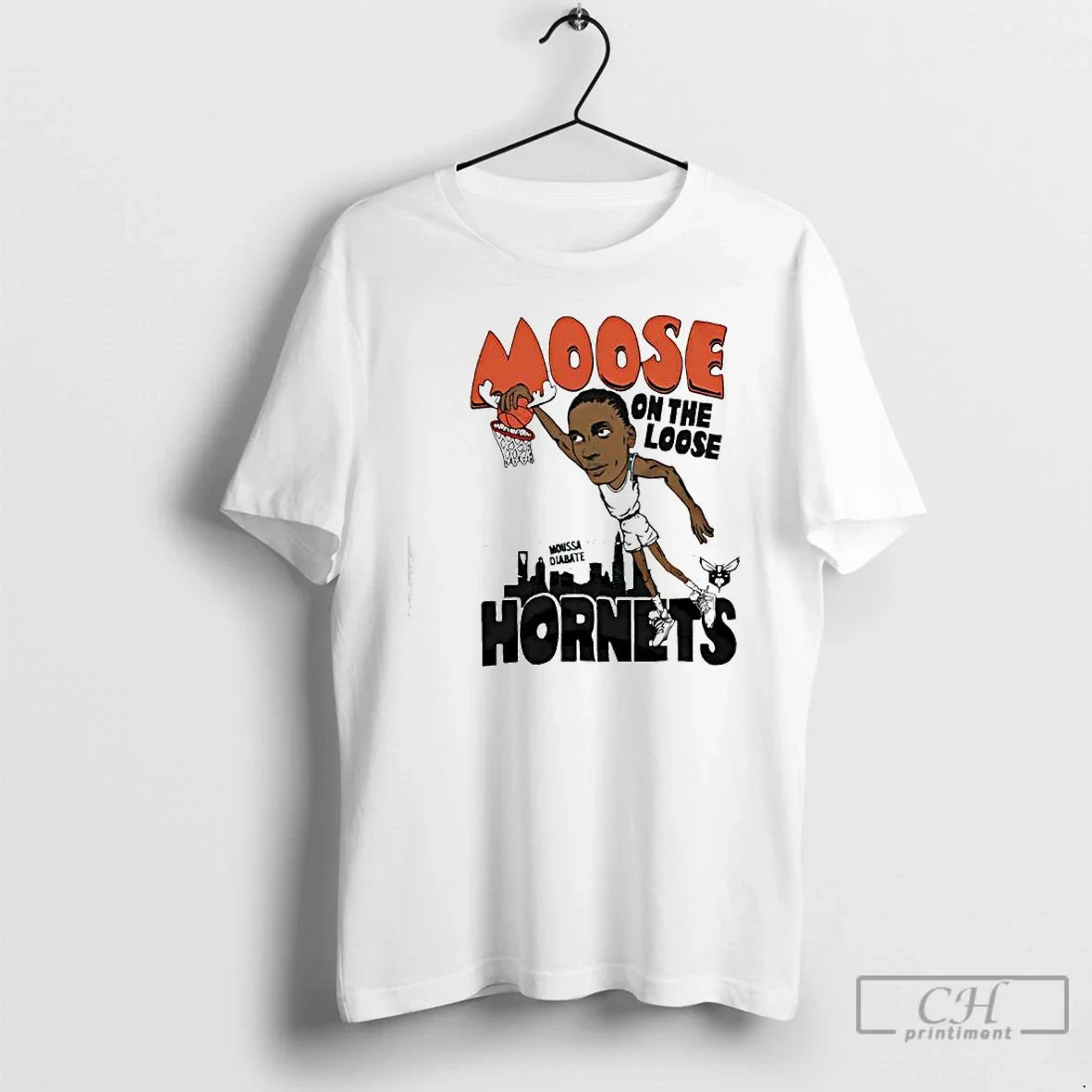 Classic Hornets Moussa Diabate Moose Loose Super Player T-Shirts