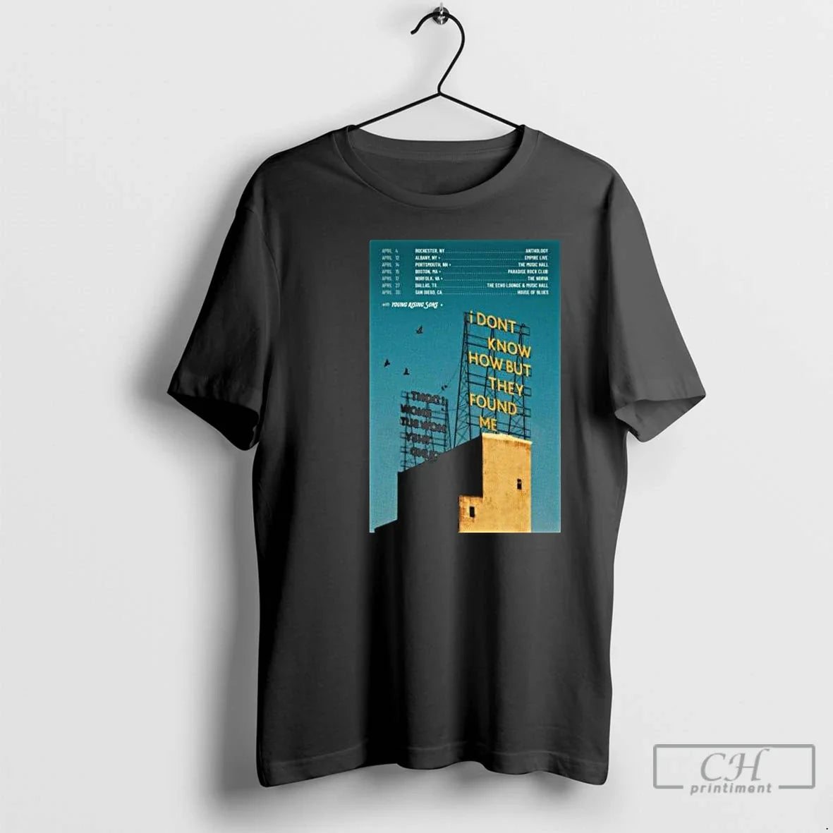 Classic I Dont Know How But They Found Me April Tour 2026 Circle Black T-Shirts