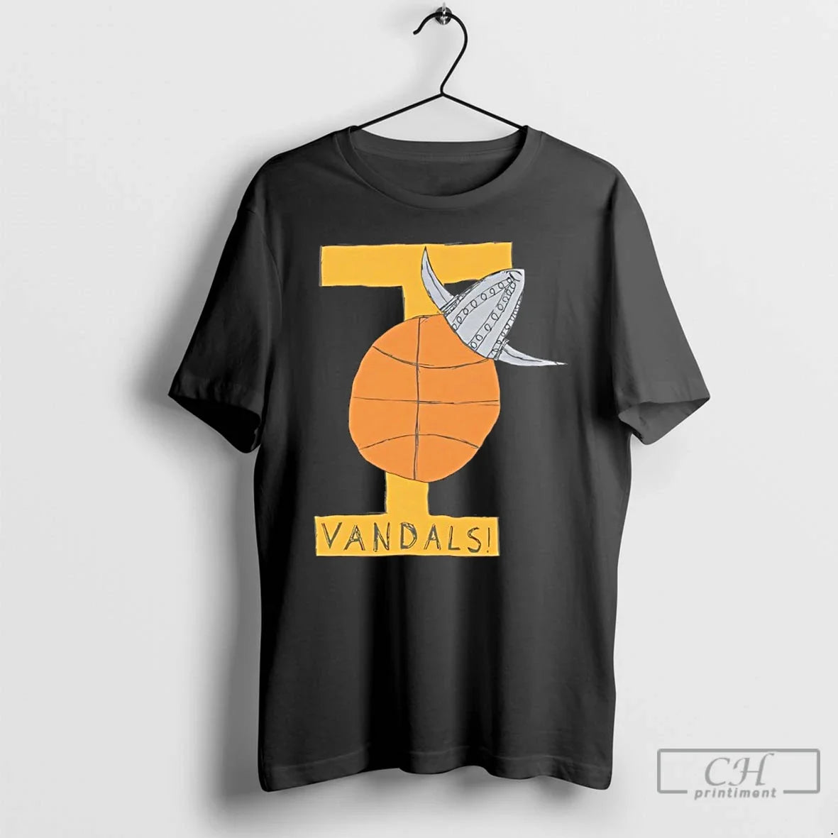 Classic Idaho Vandals Basketball Player Wearing Vandals T-Shirts