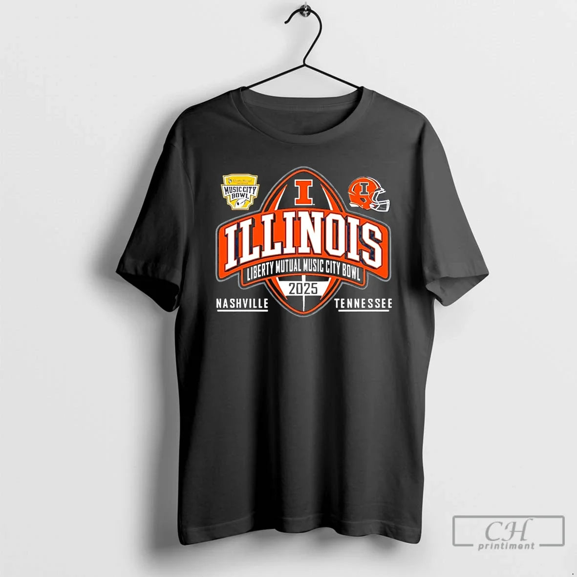 Classic Illinois Fighting Illini Football 2025 Liberty Mutual Music City Bowl T-Shirts