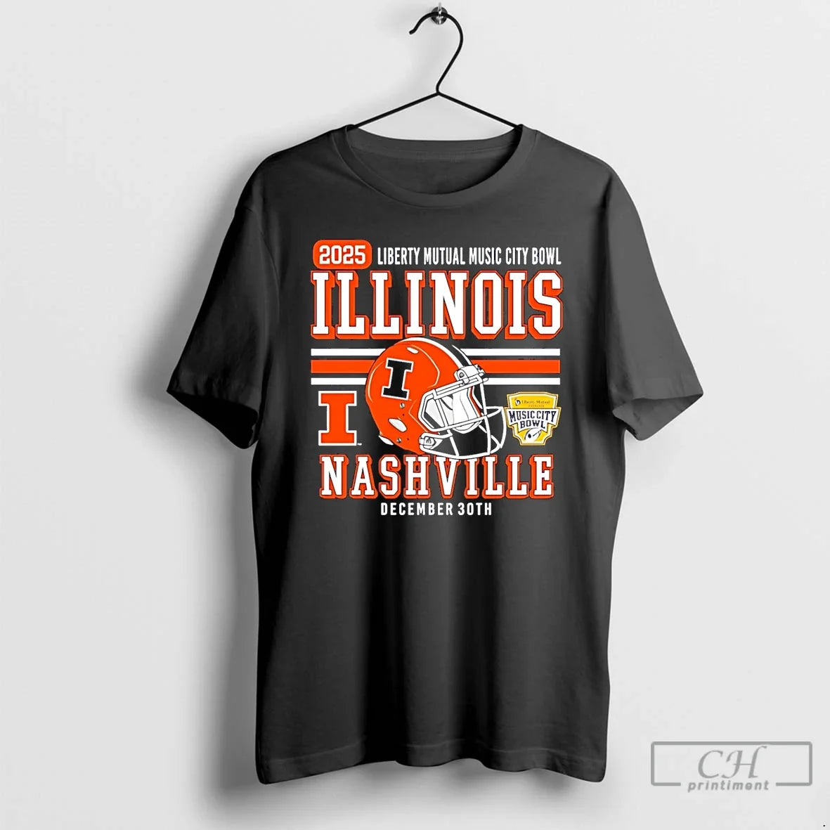 Classic Illinois Fighting Illini Football 2025 Music City Bowl T-Shirts