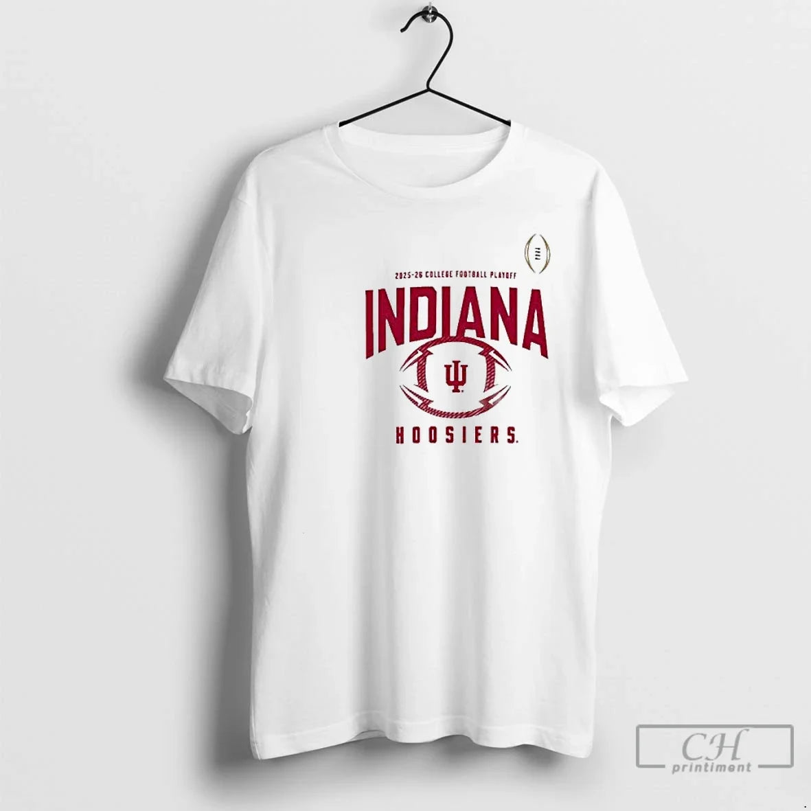 Classic Indiana College Football Playoff 2025 2026 Bound Circle White T-Shirts