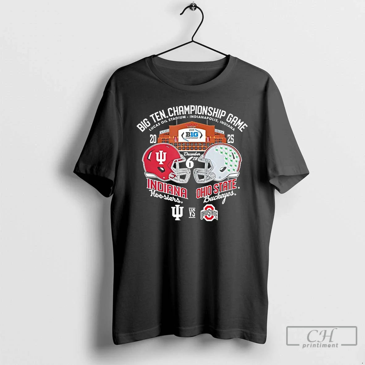 Classic Indiana Vs Ohio State Big Ten Championship 2025 Football T-Shirts