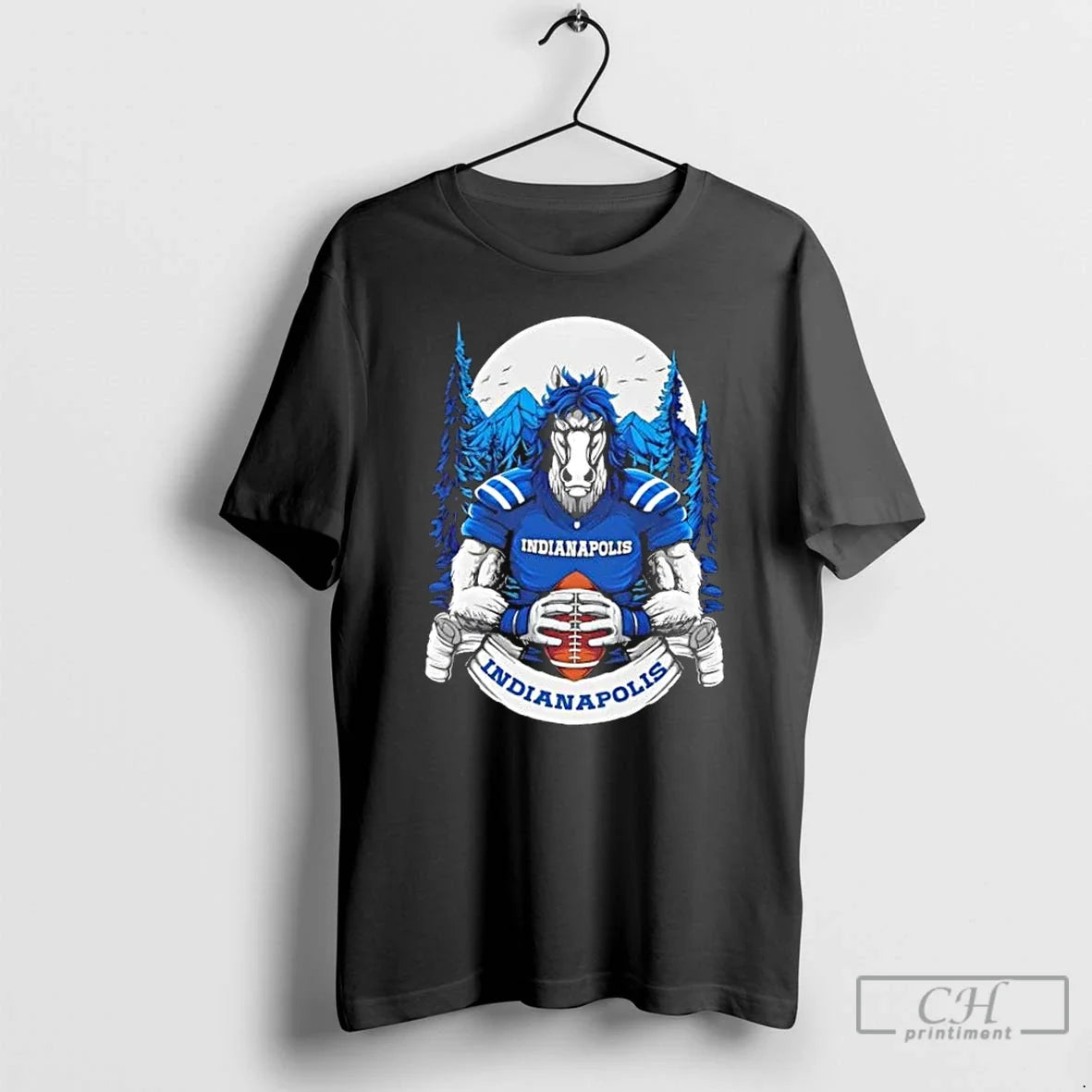 Classic Indianapolis Colts Football Mascot Hug Ball T-Shirts