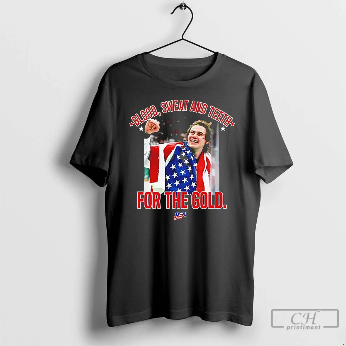 Classic Jack Hughes Blood Sweet And Teeth For The Gold Usa Hockey T Shirts Sweater